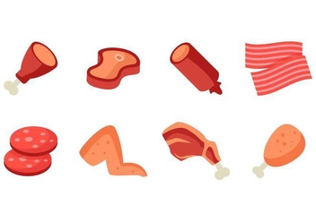 Free Meat Product Icons Vector - бесплатный vector #442815