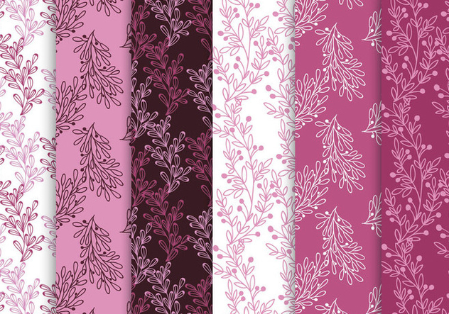 Pink And Purple Pattern Set - Kostenloses vector #442995