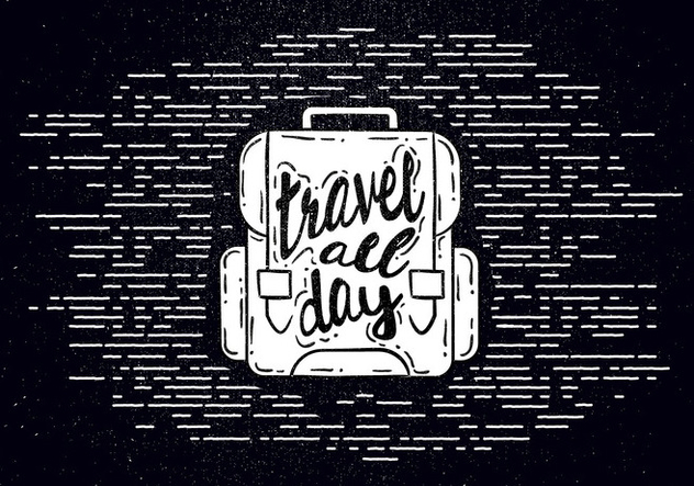 Free Hand Drawn Travel Background - Free vector #443065