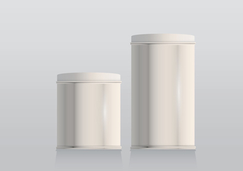 Tin Box Templates Realistic Illustration - Kostenloses vector #444445