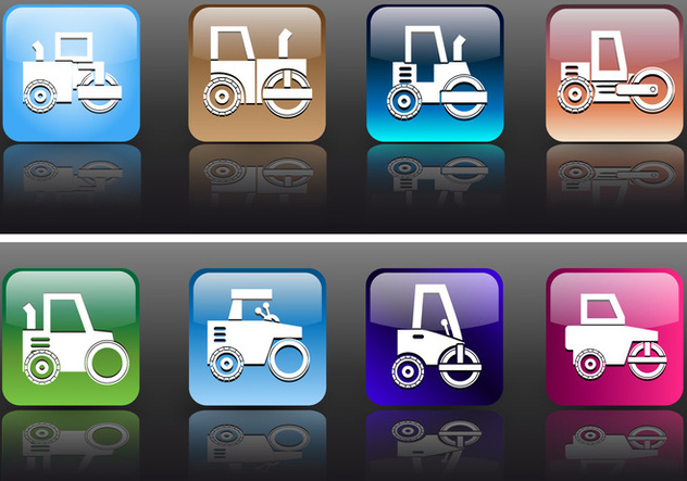 Icon App Style Road Roller and Construction Vectors - Free vector #445155