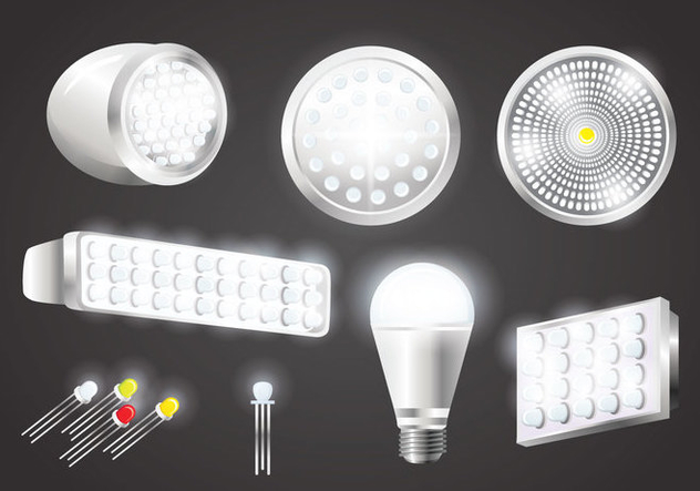 Realistic LED Lights Vectors - vector #445705 gratis
