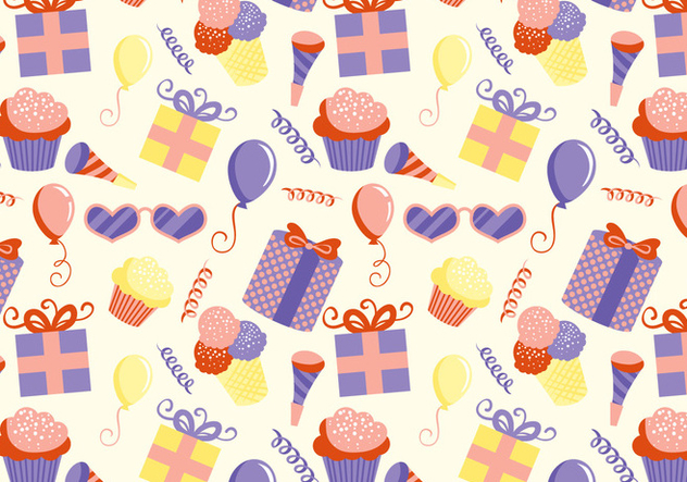 Free Kids Party Pattern Vectors - Free vector #445725