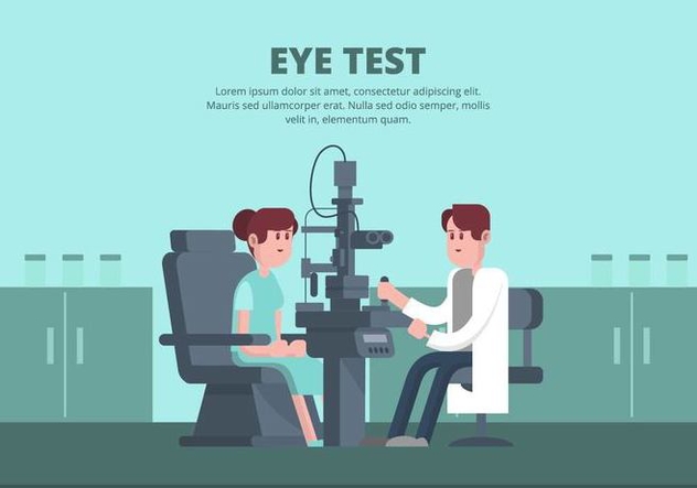 Eye Test Illustration - Free vector #445875