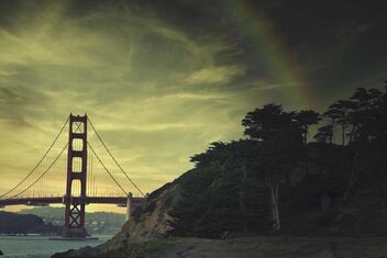 The Golden Gate Bridge and the rainbow - Free image #478135
