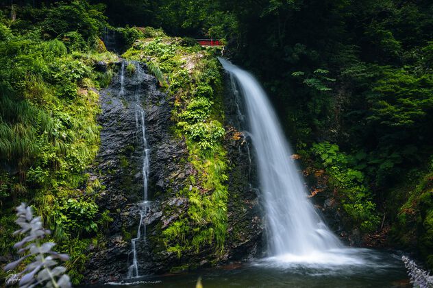 Lower Cascades of Shirogane-no-taki Falls, Ginzan Onsen - Free image #499825
